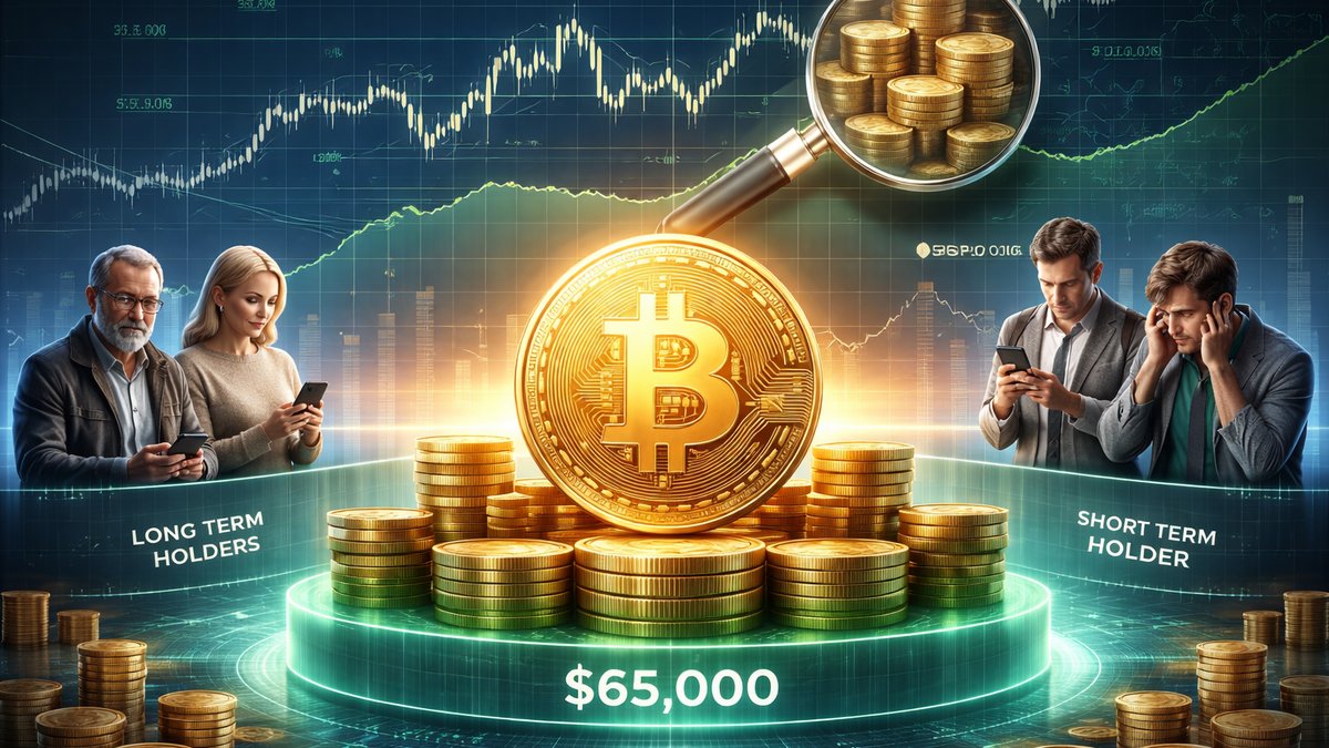 Grafikon cijene Bitcoina uz smirene dugoročne ulagače