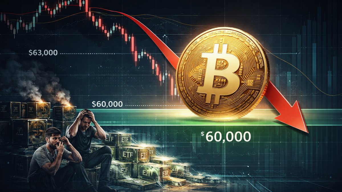 Graf cijene Bitcoina ispod 63.000 dolara uz pritisak rudara