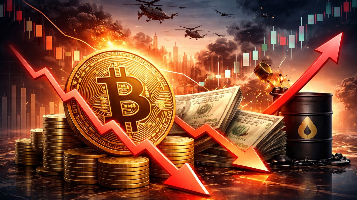 grafikon pada cijene bitcoina usred rasta geopolitičkih napetosti
