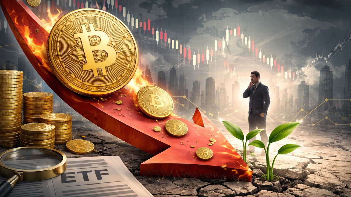 Trgovac gleda pad cijene bitcoina na zaslonu računala