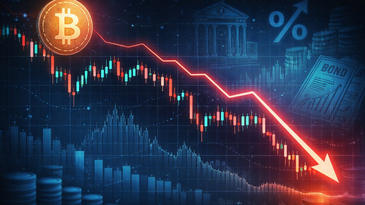 Grafikon Bitcoina s padom ispod 67 tisuća dolara