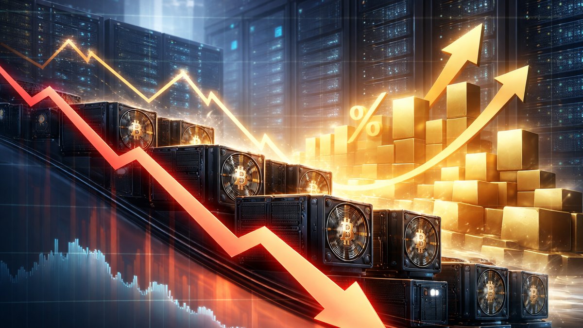 Vizual rudarskog podatkovnog centra povezanog s AI i Bitcoinom