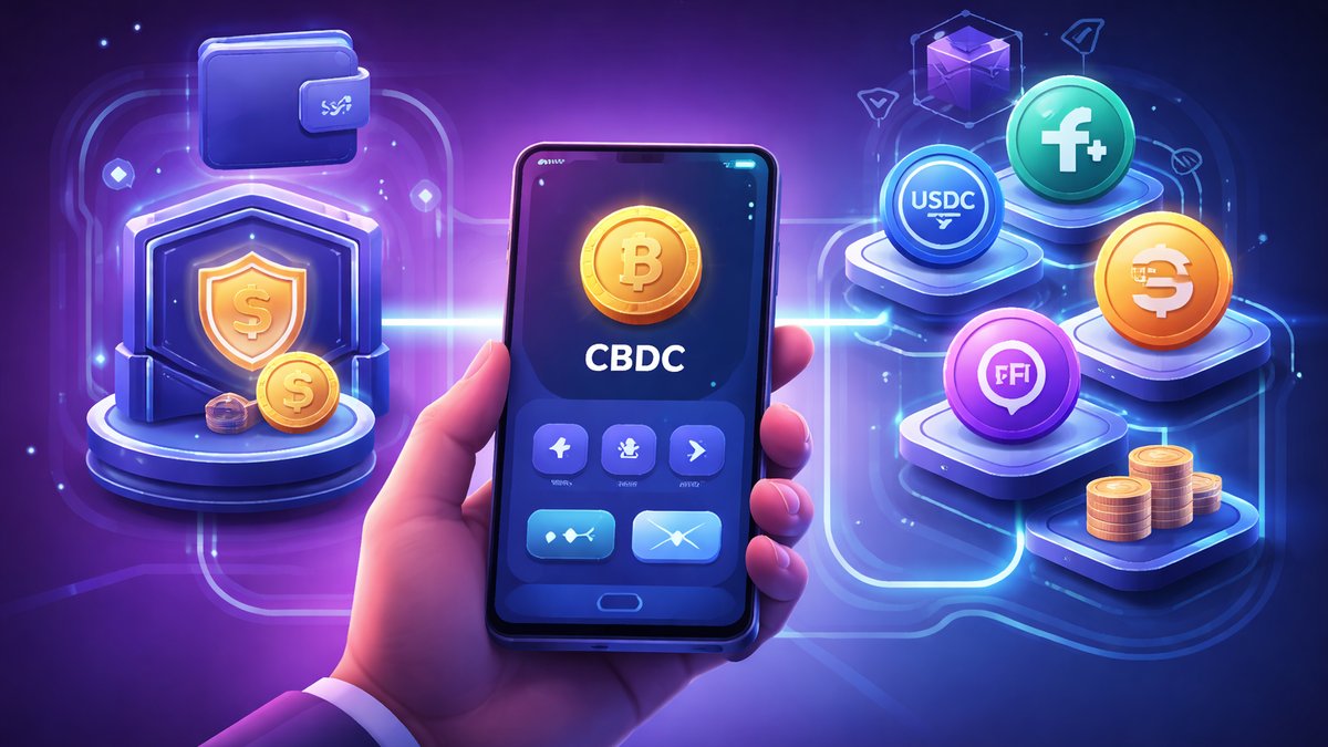 Korisnik koristi CBDC i stablecoine