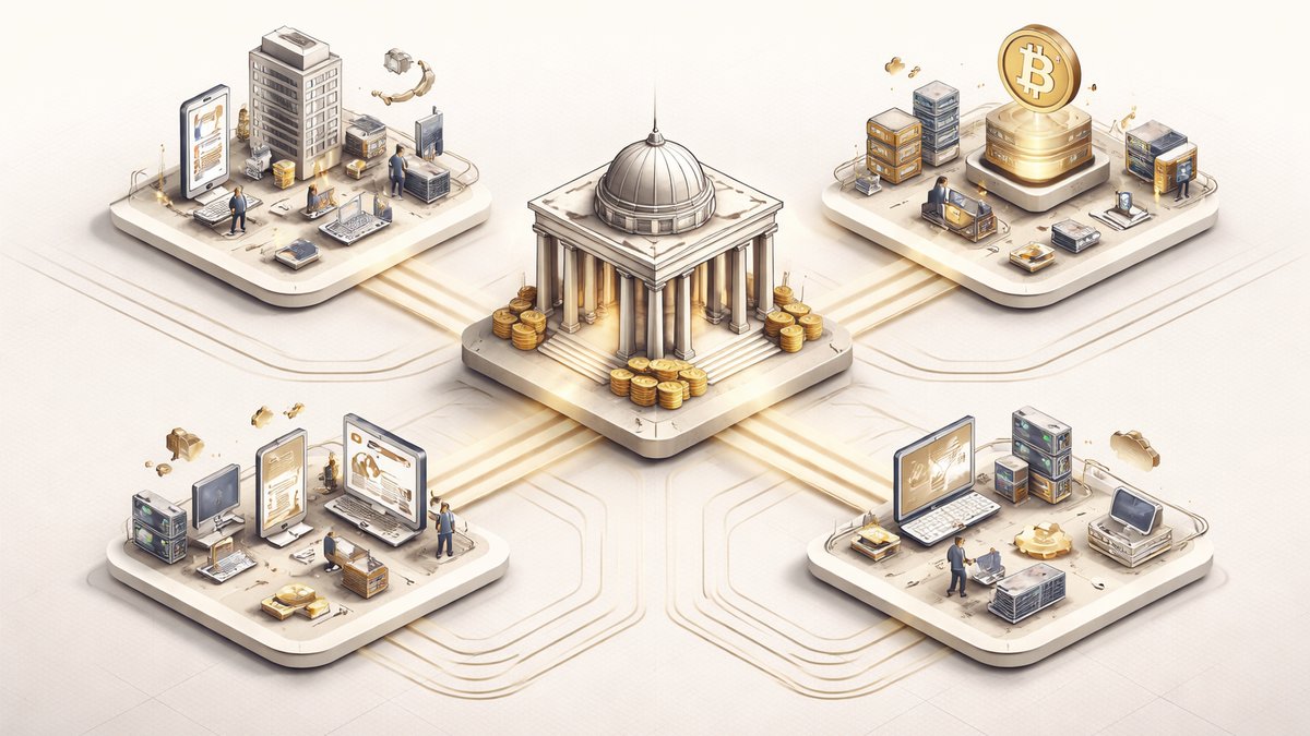 Dijagram koji prikazuje fintech i kripto tvrtke povezane izravno na platnu infrastrukturu središnje banke