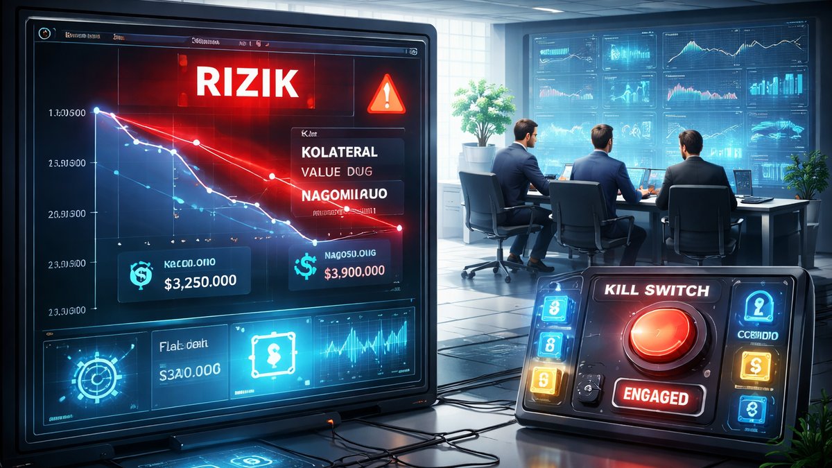 DeFi risk dashboard ilustracija