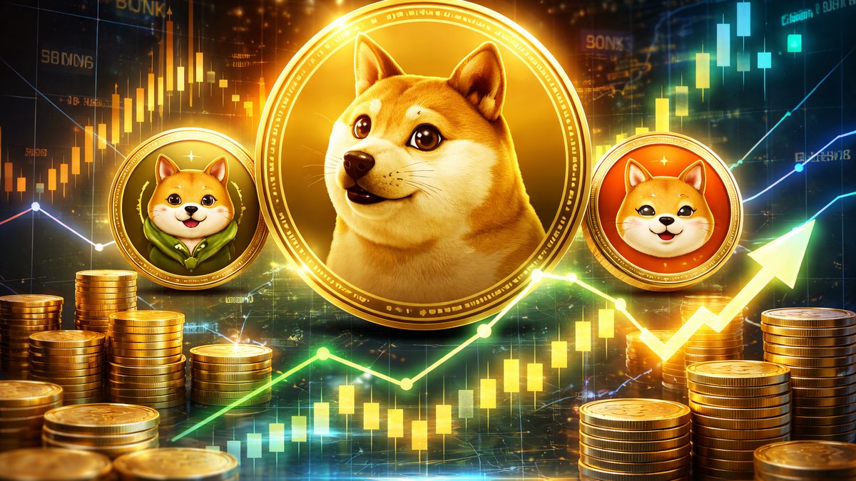 Grafovi Dogecoina i dva meme tokena pokazuju rast cijena i volumena trgovanja