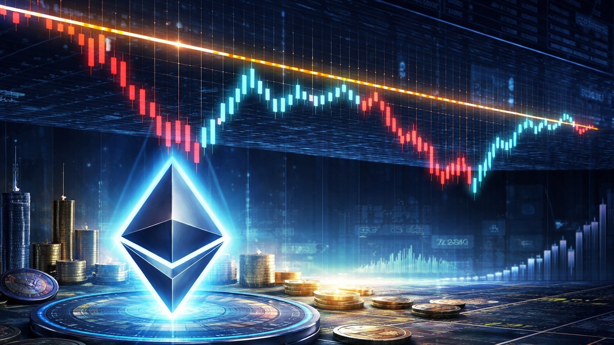 Obrnuti graf cijene Ethereuma koji izgleda snažno bikovski