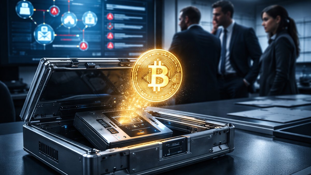 Sudnica s grafičkim prikazom Bitcoin transakcija na ekranu