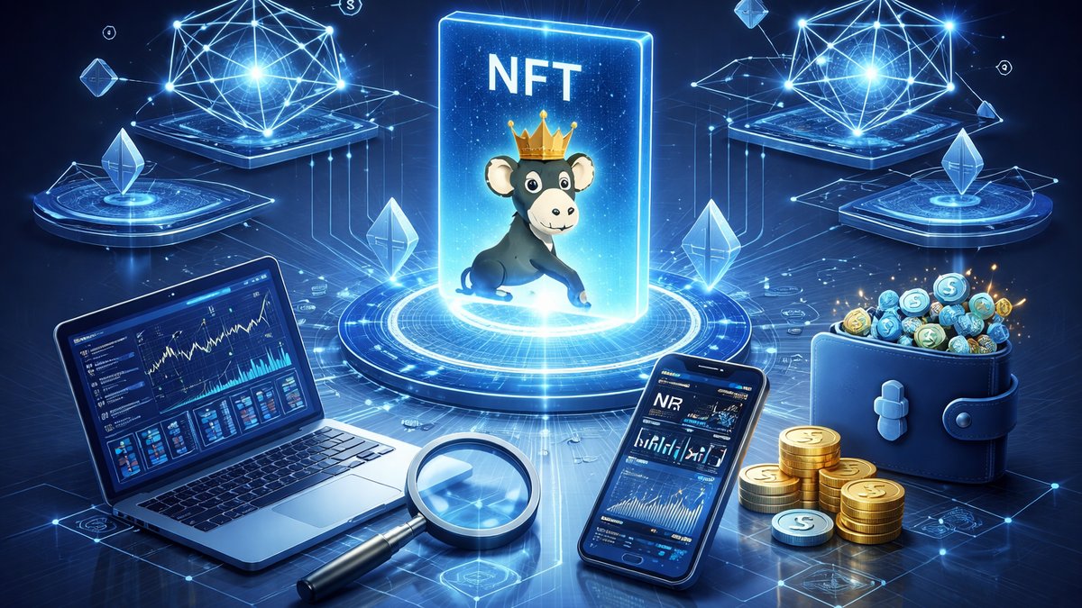 Investitor istražuje potencijalne NFT kolekcije na besplatnim analitičkim alatima