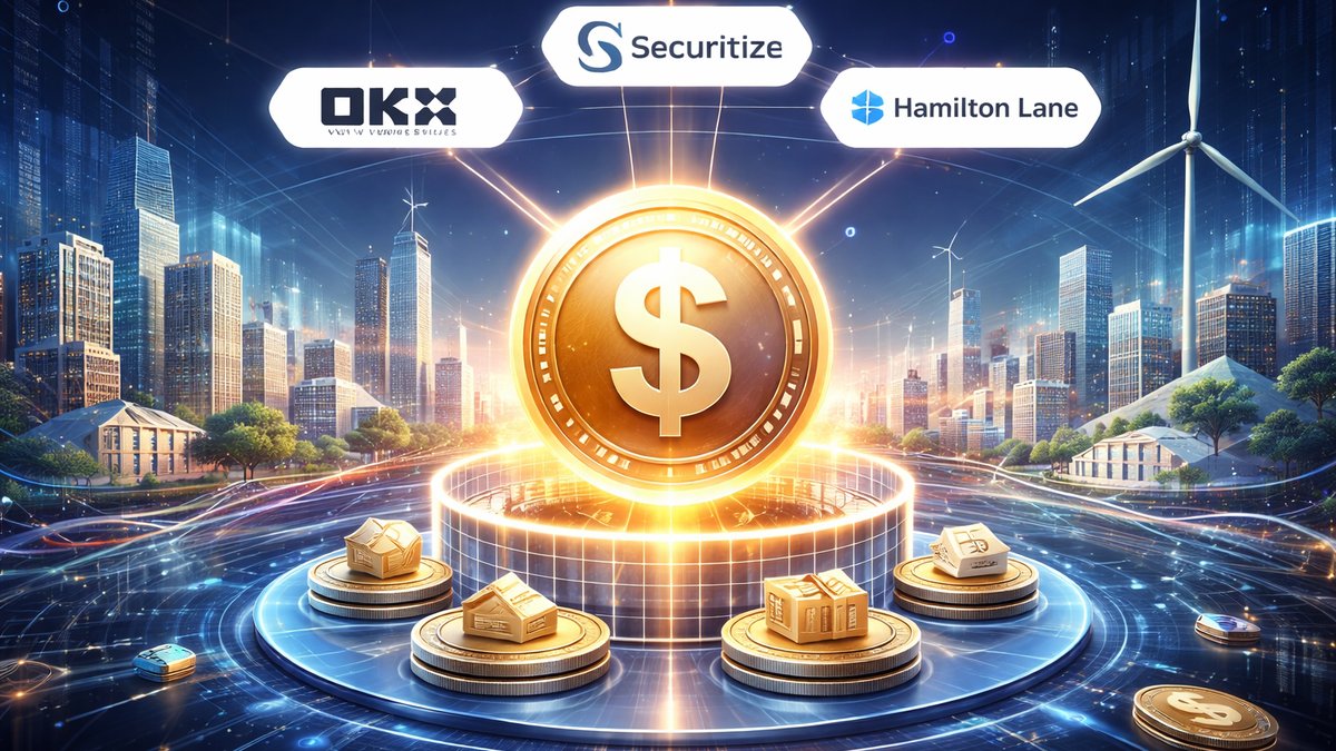 Vizualni prikaz partnerstva OKX Ventures, Securitize i Hamilton Lanea u tokenizaciji imovine