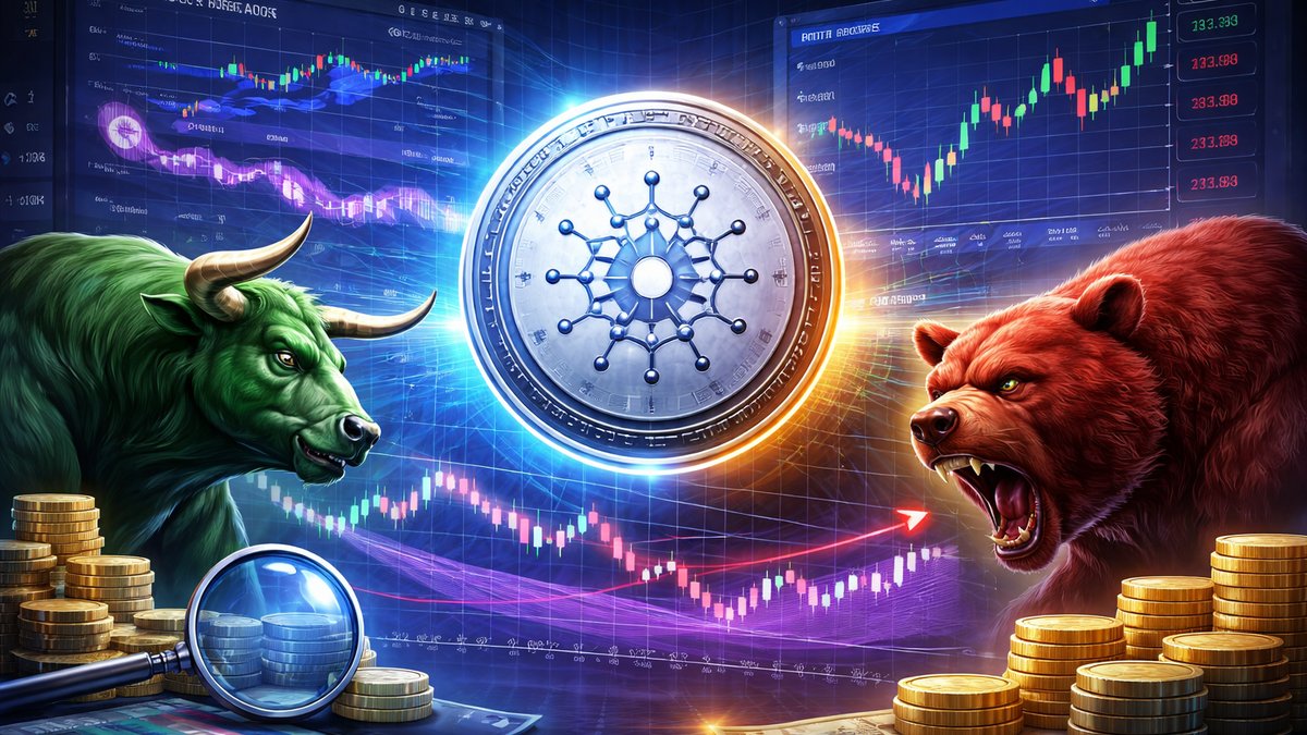 Graf cijene Cardana s pokušajem oporavka i znakovima slabljenja bikova