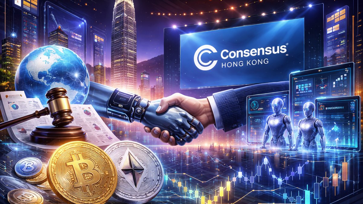 Govornik na pozornici blockchain konferencije u Hong Kongu