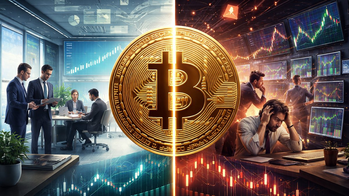 Dijagram strukture vlasništva i volatilnosti Bitcoina