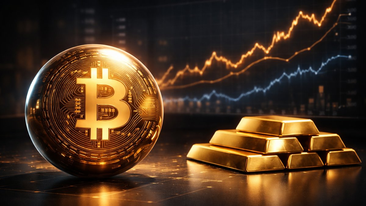 Usporedba tržišne kapitalizacije Bitcoina i zlata