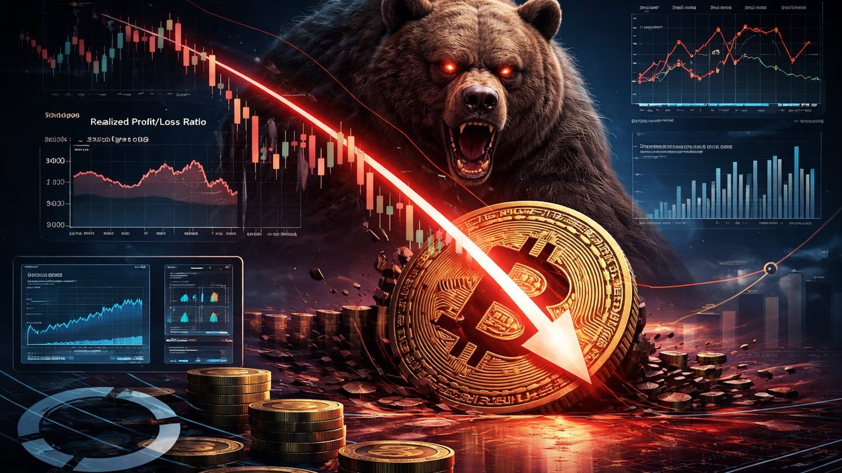 Graf cijene Bitcoina pokazuje pad i signale medvjeđeg trenda