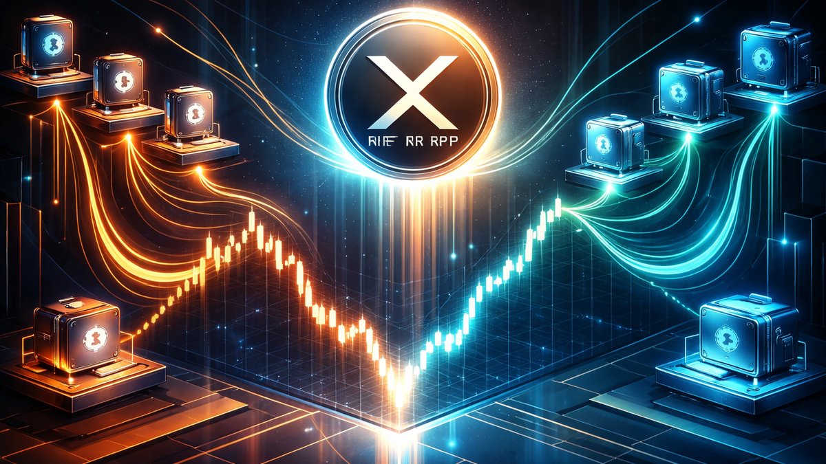 Shematski prikaz odljeva XRP-a s burze