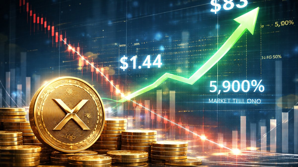 Graf cijene XRP-a s pet uzastopnih mjesečnih padova i analizom
