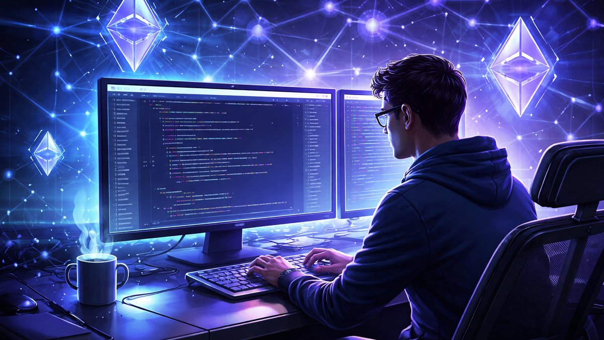 Programer piše pametni ugovor za Ethereum