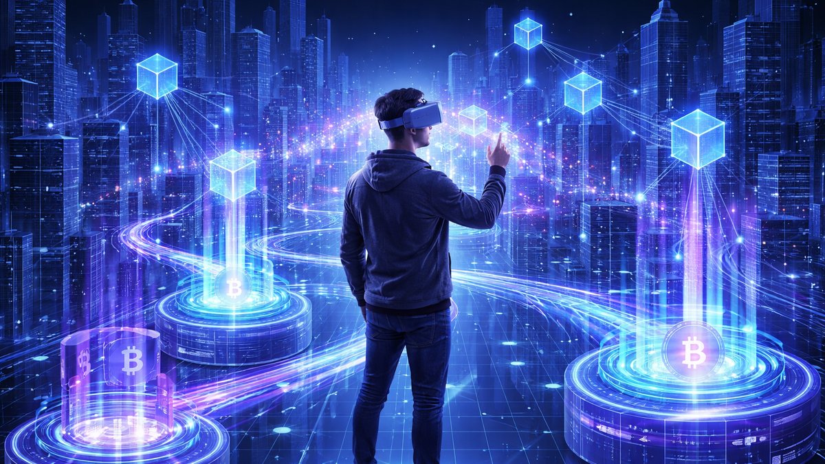 Osoba u metaversu s VR naočalama