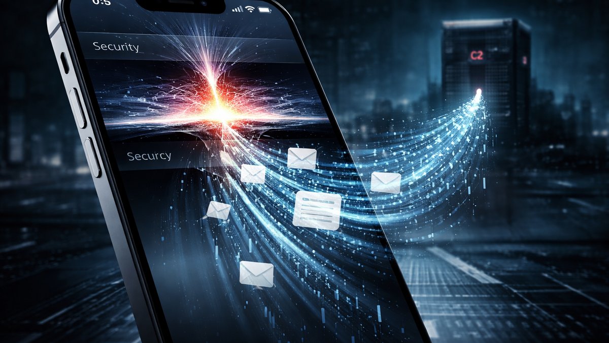 Dijagram iOS exploit lanca za krađu seed fraze