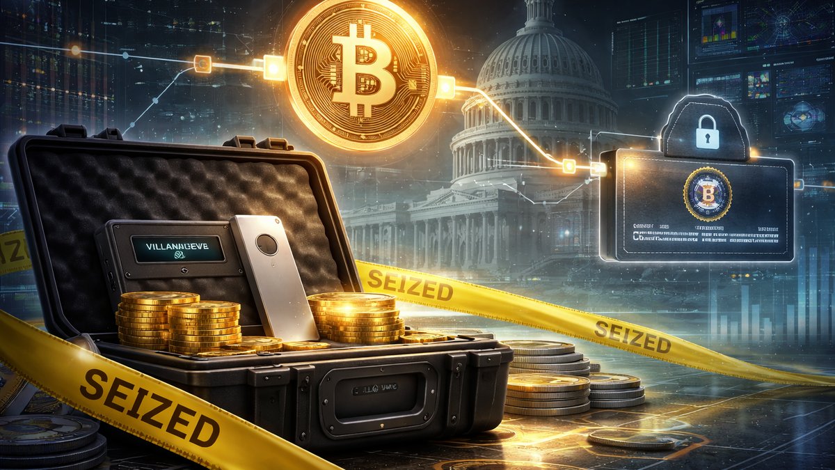 Ilustracija premještanja zaplijenjenih Bitcoina od strane američke vlade
