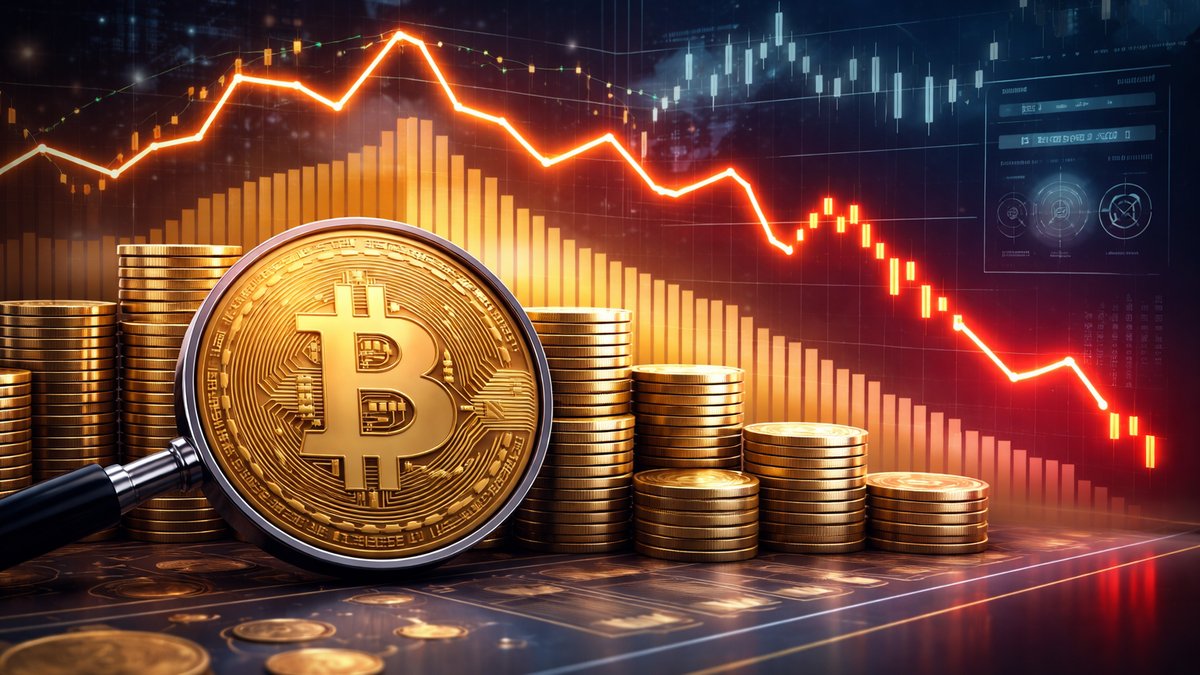 Graf rasta dugoročne bitcoin ponude s mogućom korekcijom cijene