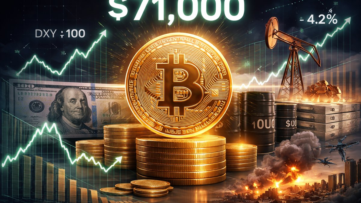 Bitcoin iznad 71.000 dolara uz jači dolar, skuplju naftu i veće prinose