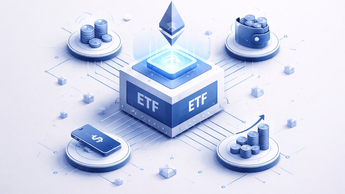 Dijagram spot ethera i stakinga u ETF strukturi