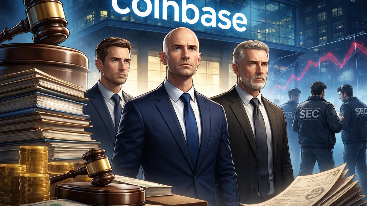 ilustracija tužbe protiv Coinbase čelnika i financijskih posljedica