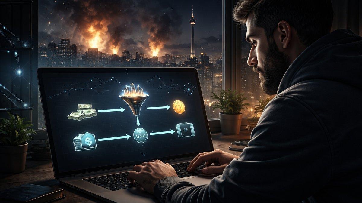 Dijagram toka kapitala kroz kripto iz Irana