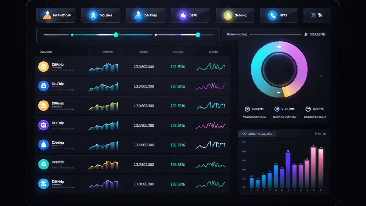 CoinMarketCap filtriranje kriptovaluta po metrike