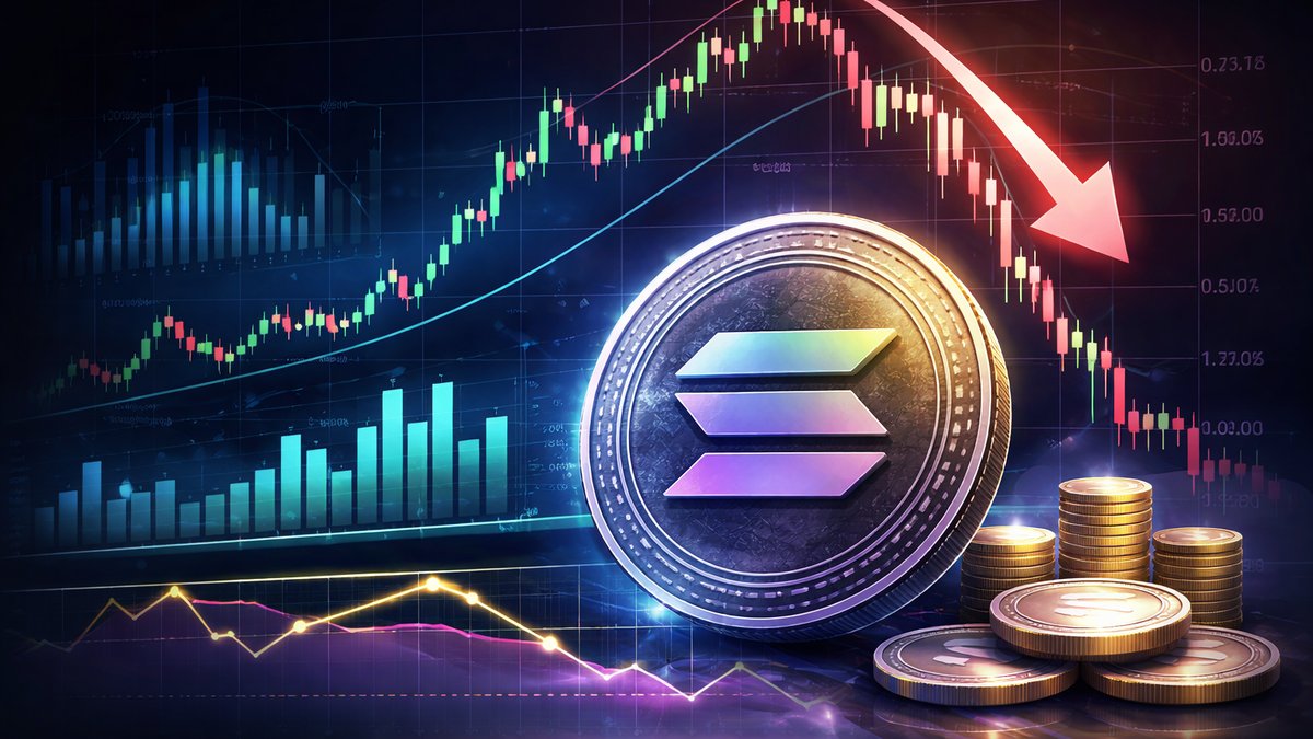 Grafik cijene Solane s istaknutim upozoravajućim tehničkim pokazateljem
