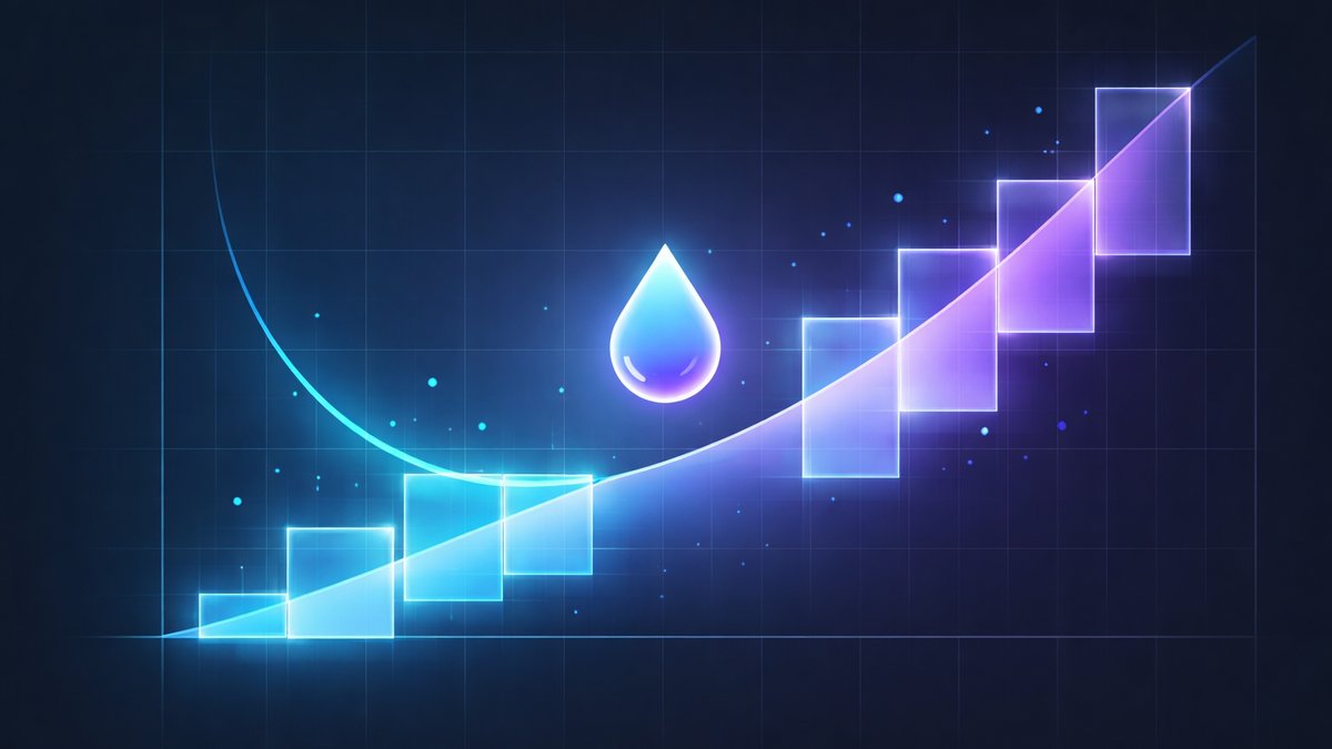 Shematski prikaz koncentrirane likvidnosti u AMM modelu