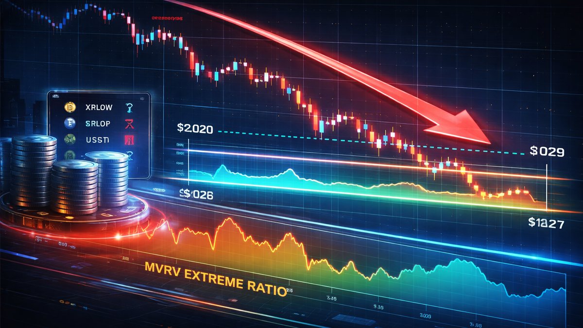Graf XRP-a pokazuje silazni trend i rastući prodajni pritisak do 2026.
