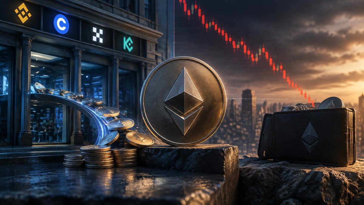 Graf prikazuje pad rezervi Ethereuma na burzama tijekom lipnja