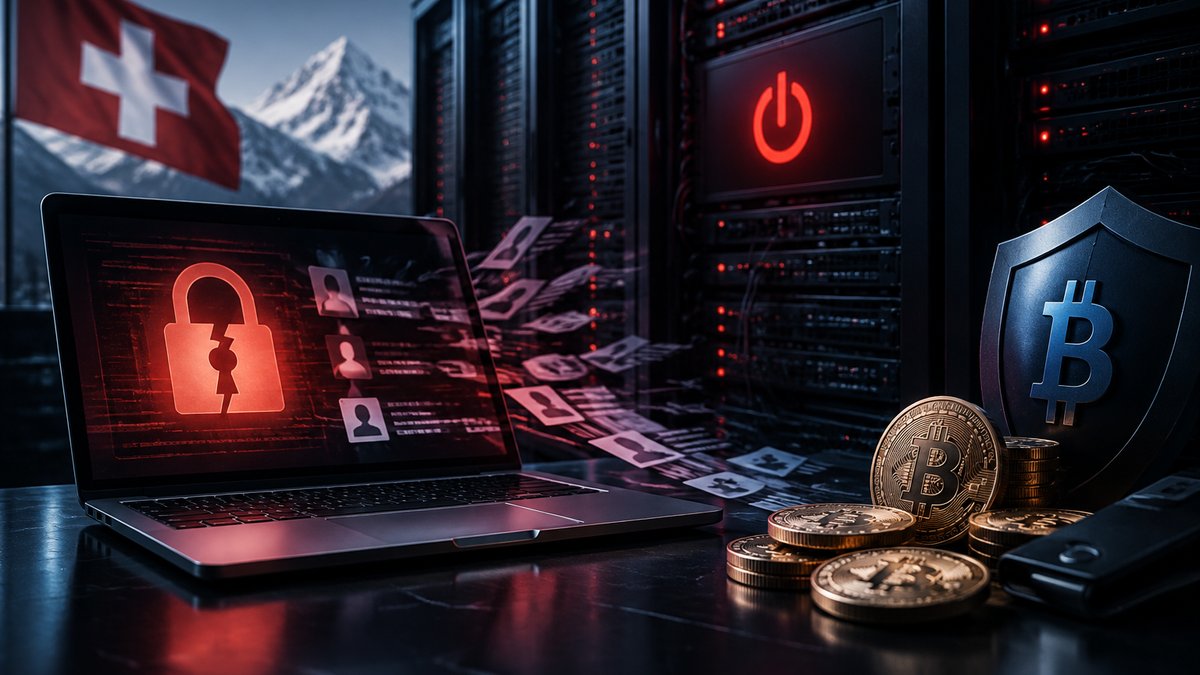Bitcoin novčanik na zaslonu uz upozorenje o sigurnosnom incidentu